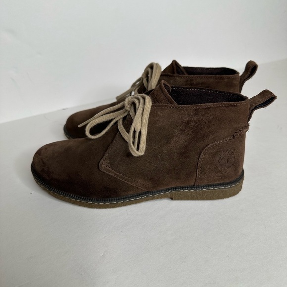 Timberland Suede Leather Brown Comfort‎ Ankle Boots Kids Size: 2.5 - Picture 13 of 15